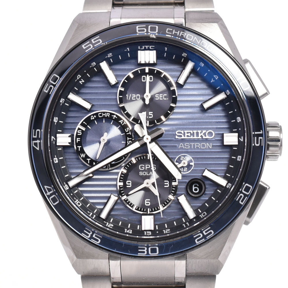 with paper SEIKO Astron SBXC175/5X83-0AP0-1 Light blue Dial GPS Solar Men's
 Watch B#146882
