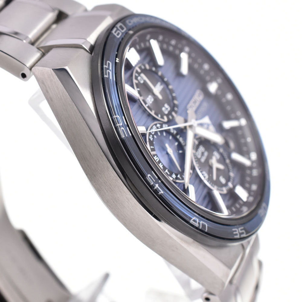 with paper SEIKO Astron SBXC175/5X83-0AP0-1 Light blue Dial GPS Solar Men's
 Watch B#146882