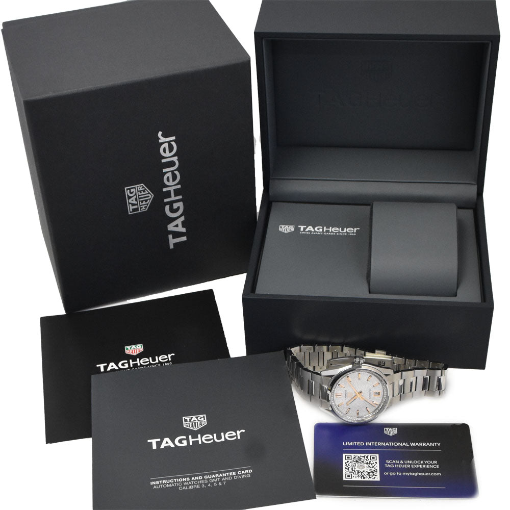 with paper TAG HEUER Carrera WBN231B.BA0001 Date diamond Silver Dial Automatic Unisex
 Watch B#146883