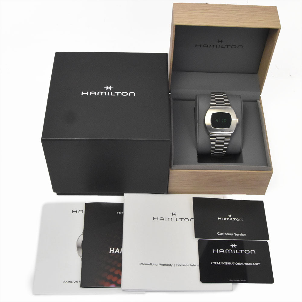 with paper HAMILTON American Classic PSR H52414131 LCD / black Dial Quartz Men's
 Watch C#146902