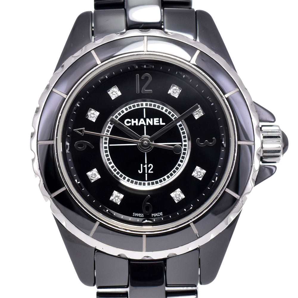 with paper CHANEL J12 H2569 8P diamond black Dial Quartz Ladies
 Watch C#146913