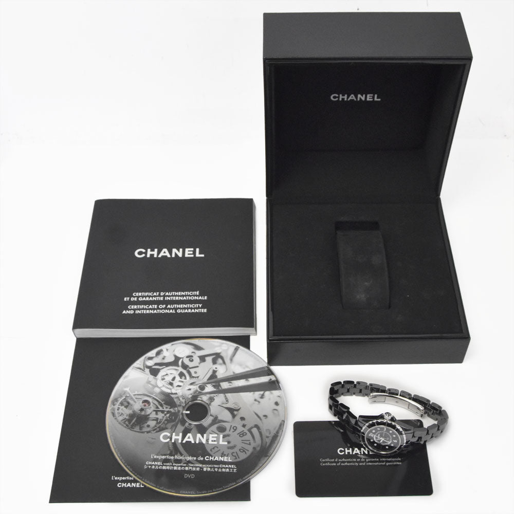 with paper CHANEL J12 H2569 8P diamond black Dial Quartz Ladies
 Watch C#146913