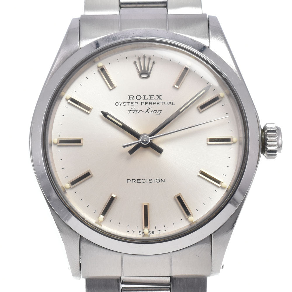 with paper ROLEX Oyster Perpetual Air King 5500 vintage Cal.1520 Silver Dial Automatic Men's
 Watch M#146925