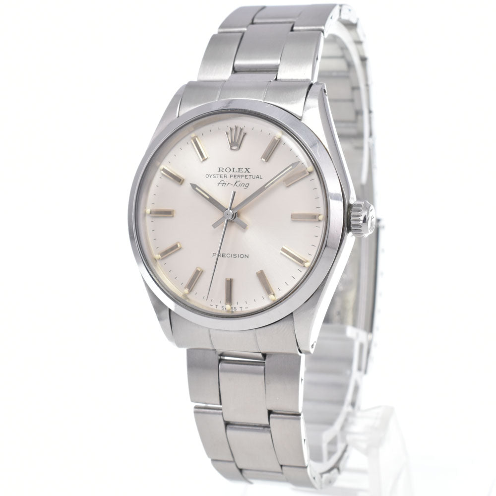 with paper ROLEX Oyster Perpetual Air King 5500 vintage Cal.1520 Silver Dial Automatic Men's
 Watch M#146925