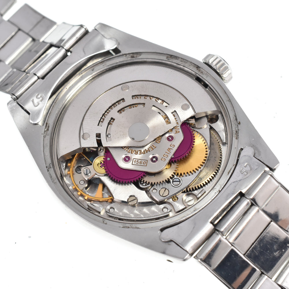 with paper ROLEX Oyster perpetual date 1500 vintage Cal.1560 Silver Dial Automatic Men's
 Watch D#146931