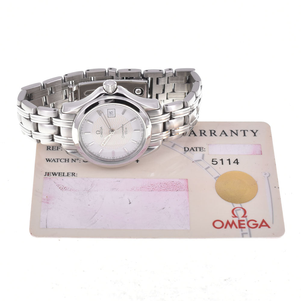 with paper OMEGA Seamaster 120M 2571.21 Date white Dial Quartz Ladies
 Watch C#146939