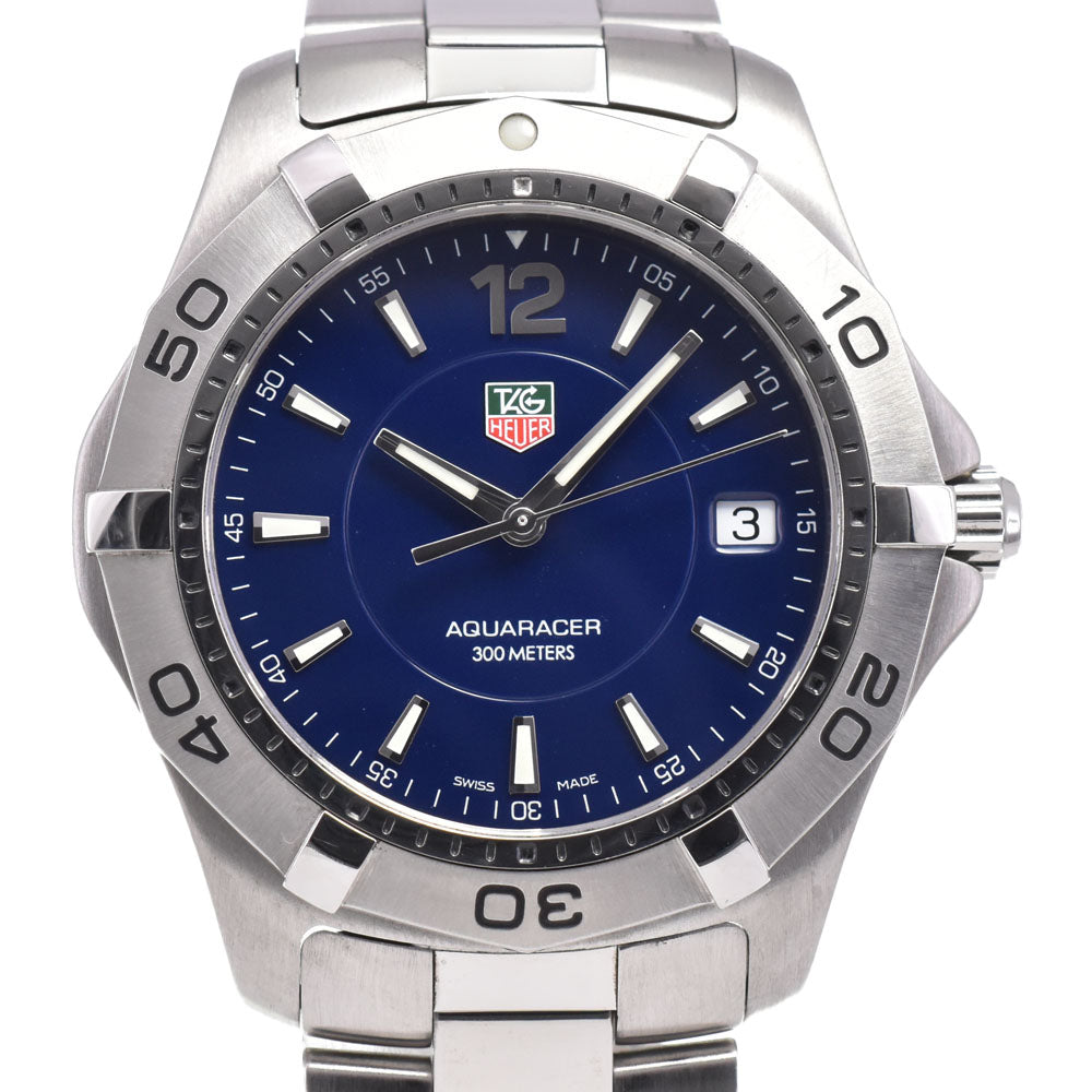 with paper TAG HEUER Aqua racer WAF1113.BA0801 blue Dial Quartz Men's
 Watch G#146958