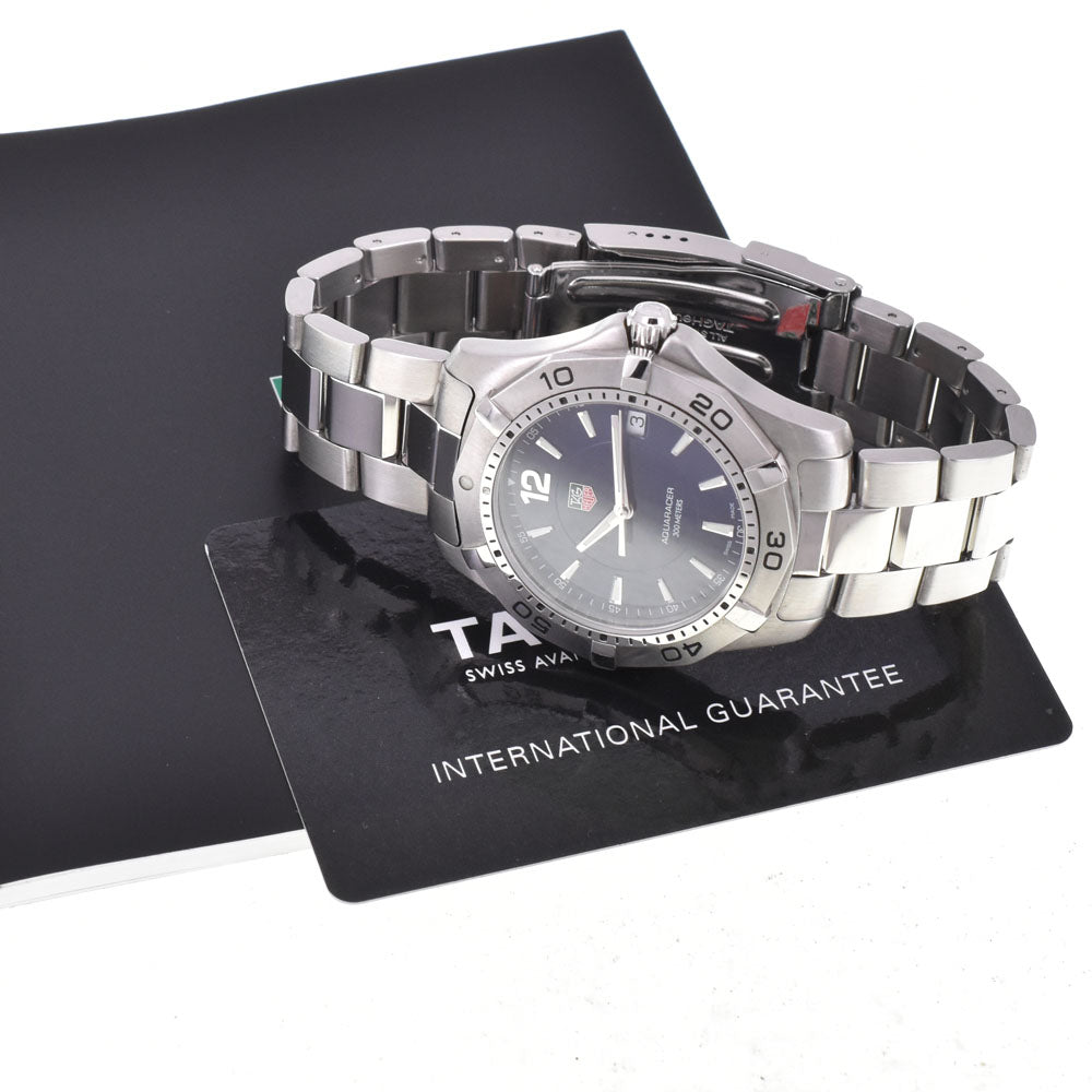 with paper TAG HEUER Aqua racer WAF1113.BA0801 blue Dial Quartz Men's
 Watch G#146958