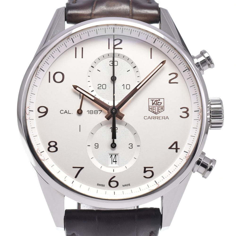 TAG HEUER Carrera Caliber 1887 CAR2012 see-through back Silver Dial Automatic Men's
 Watch I#146970