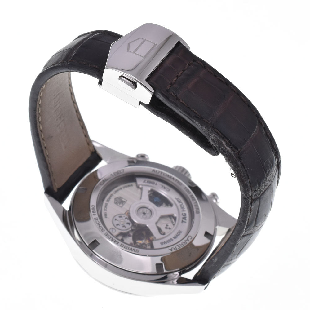 TAG HEUER Carrera Caliber 1887 CAR2012 see-through back Silver Dial Automatic Men's
 Watch I#146970