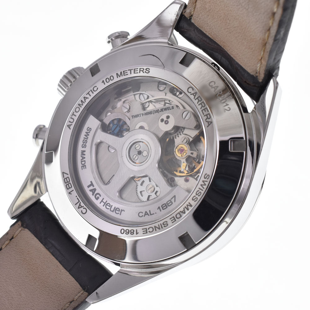 TAG HEUER Carrera Caliber 1887 CAR2012 see-through back Silver Dial Automatic Men's
 Watch I#146970