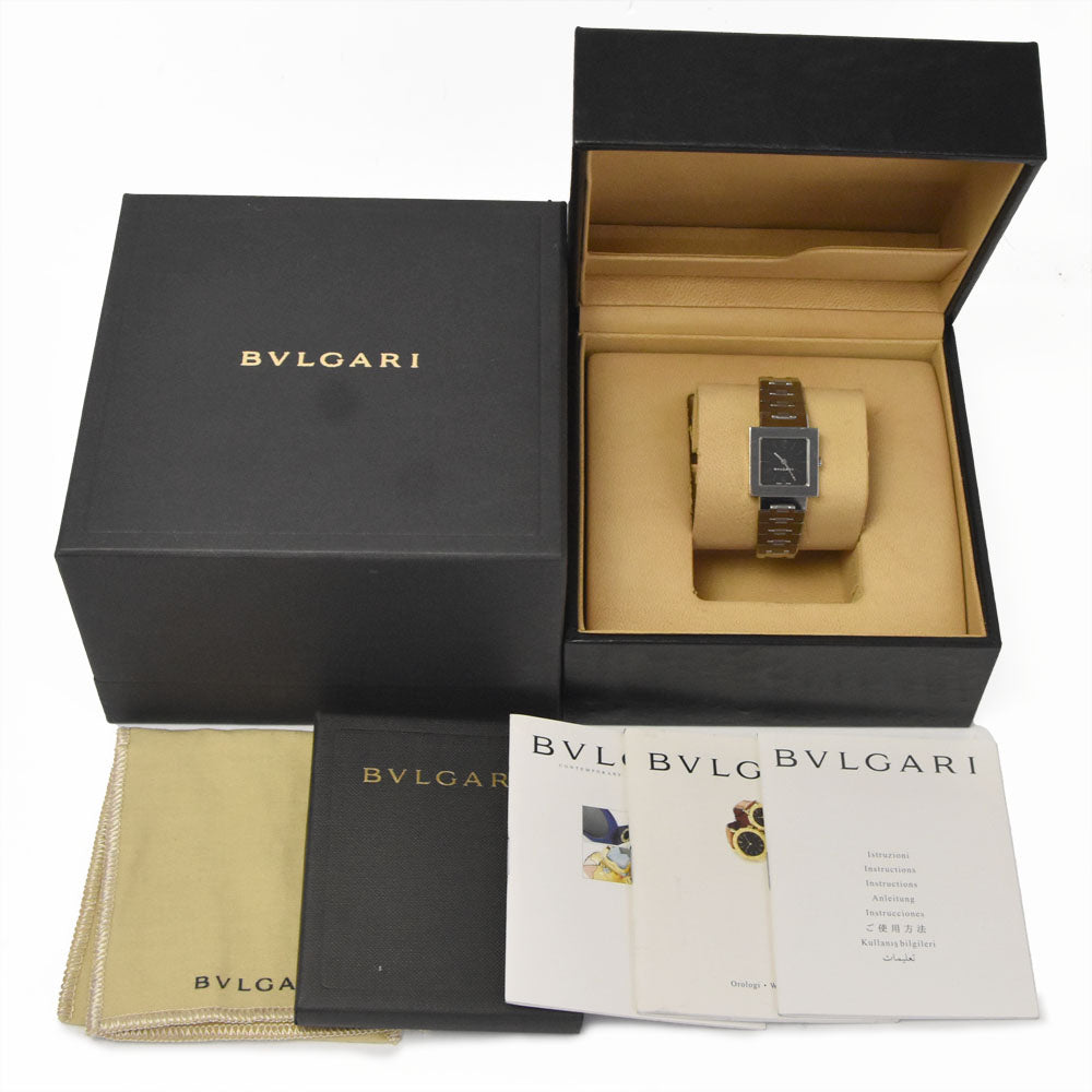 BVLGARI Quadlard SQ22SS black Dial Quartz Ladies
 Watch C#146974