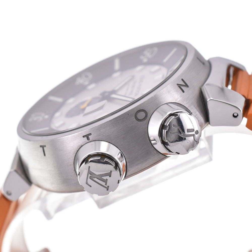with paper LOUIS VUITTON Tambour Diving Q103M Silver Dial Automatic Men's
 Watch E#146977