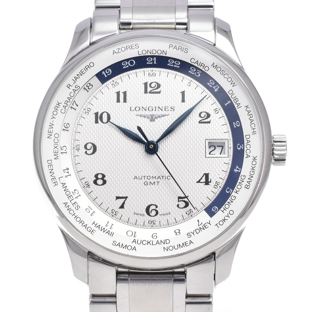 LONGINES Master Collection World Timer L2.631.4.70.6 GMT white Dial Automatic Men's
 Watch P#146979