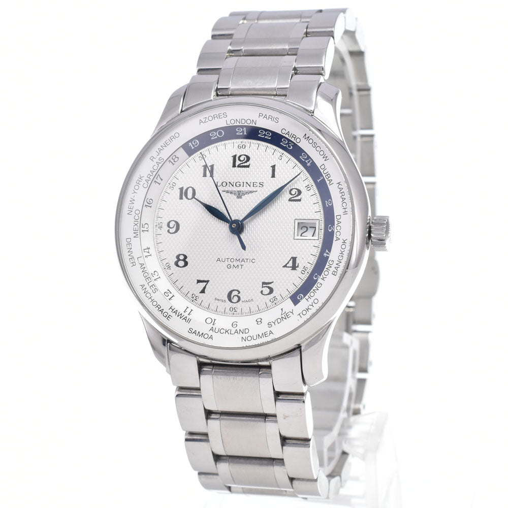 LONGINES Master Collection World Timer L2.631.4.70.6 GMT white Dial Automatic Men's
 Watch P#146979