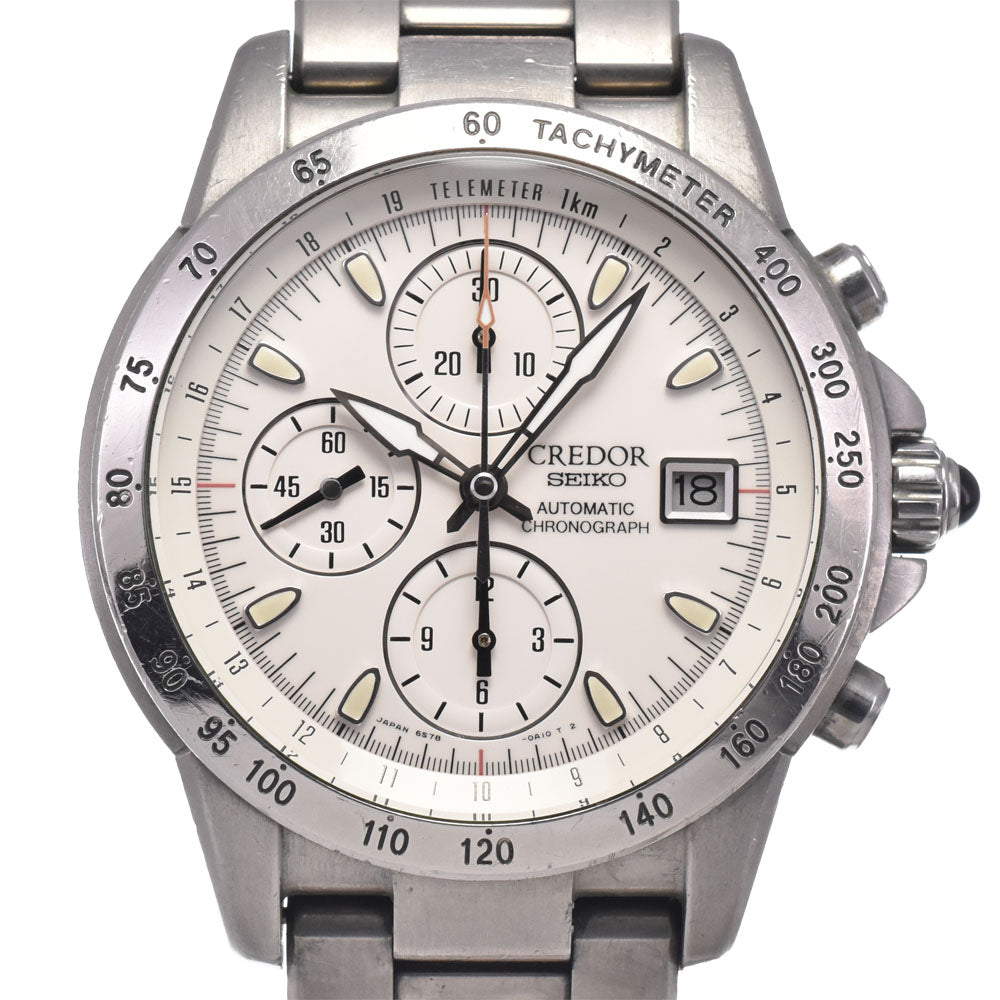 with paper SEIKO CREDOR Phoenix 6S78-0A20 Chronograph Date white Dial Automatic Men's
 Watch L#146982
