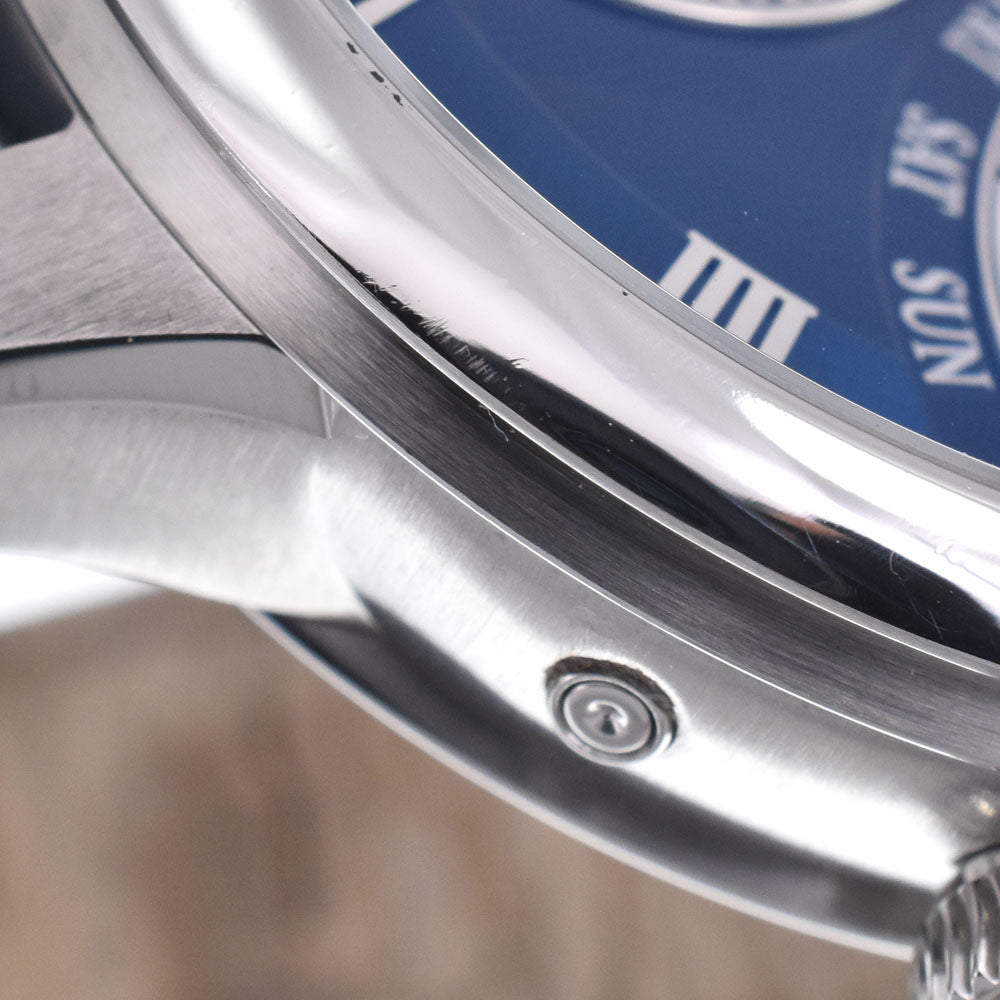 with paper MAURICE LACROIX Masterpiece MP6608-SS001-410-1 Moon Phase Retrograde blue Dial Automatic Men's
 Watch N#146990