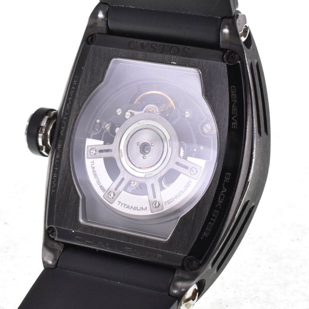 CVSTOS Challenge twin time CVT-TW-T2 BST Date black Dial Automatic Men's
 Watch B#147014