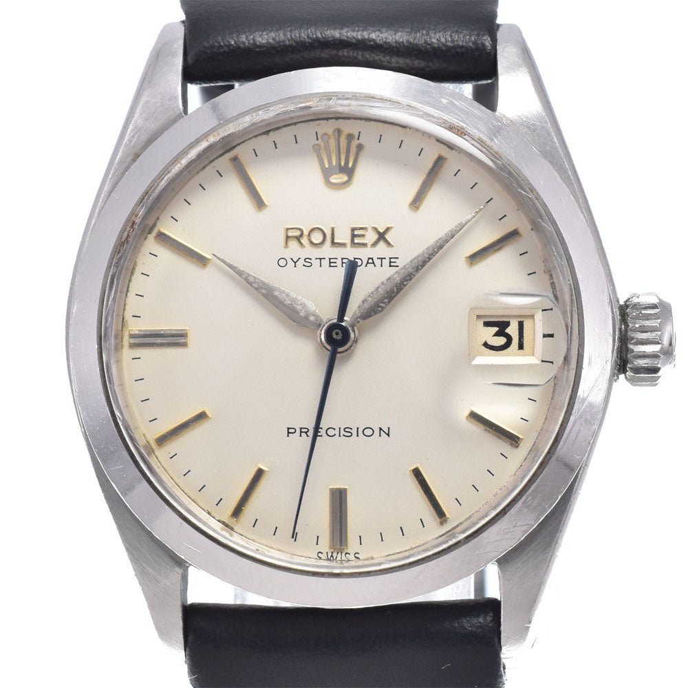 ROLEX Oyster Date 6466 vintage Cal.1210 Silver Dial Hand Winding Boy's
 Watch N#147018