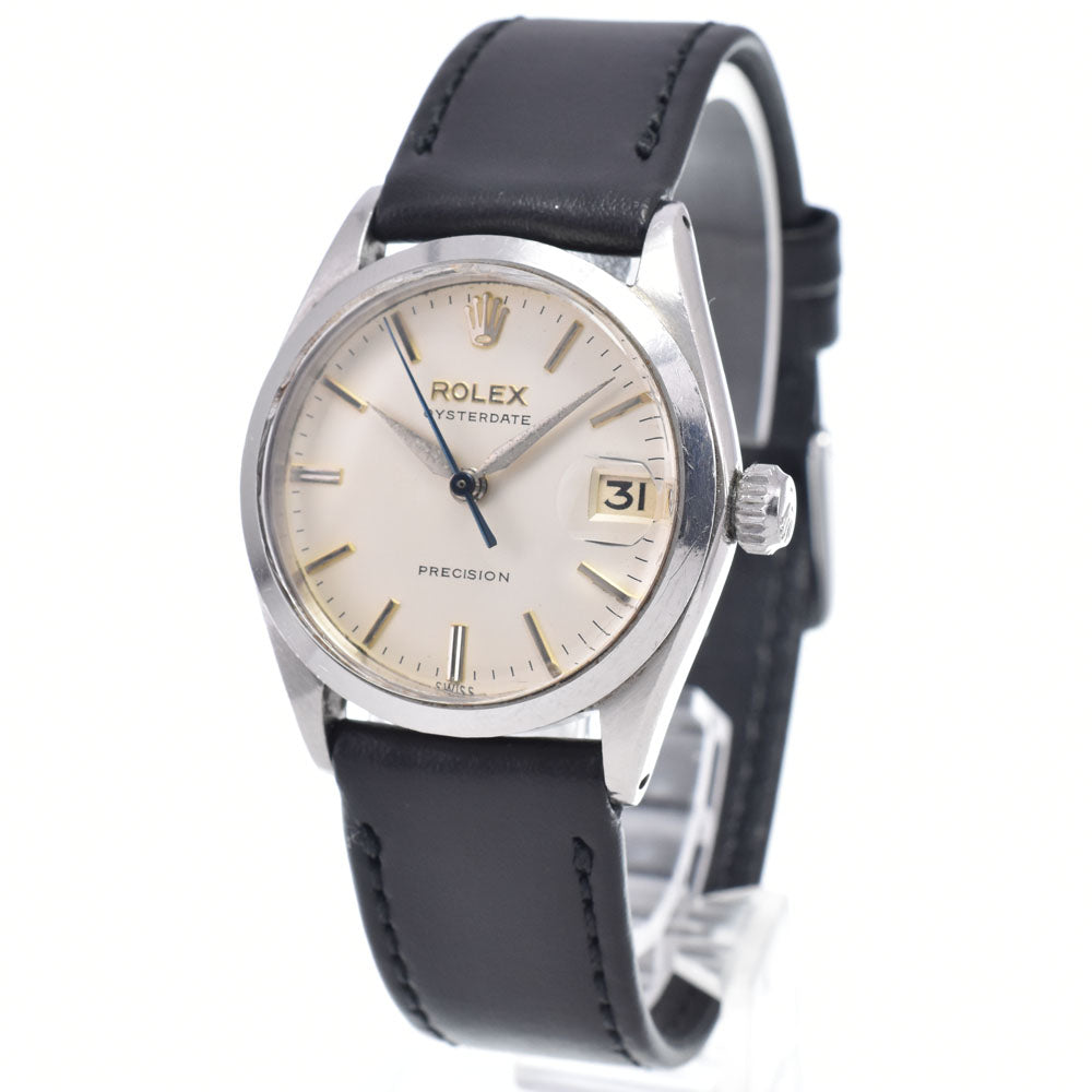 ROLEX Oyster Date 6466 vintage Cal.1210 Silver Dial Hand Winding Boy's
 Watch N#147018
