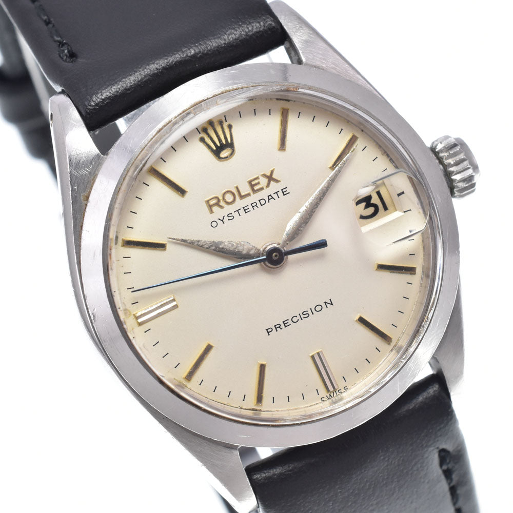 ROLEX Oyster Date 6466 vintage Cal.1210 Silver Dial Hand Winding Boy's
 Watch N#147018