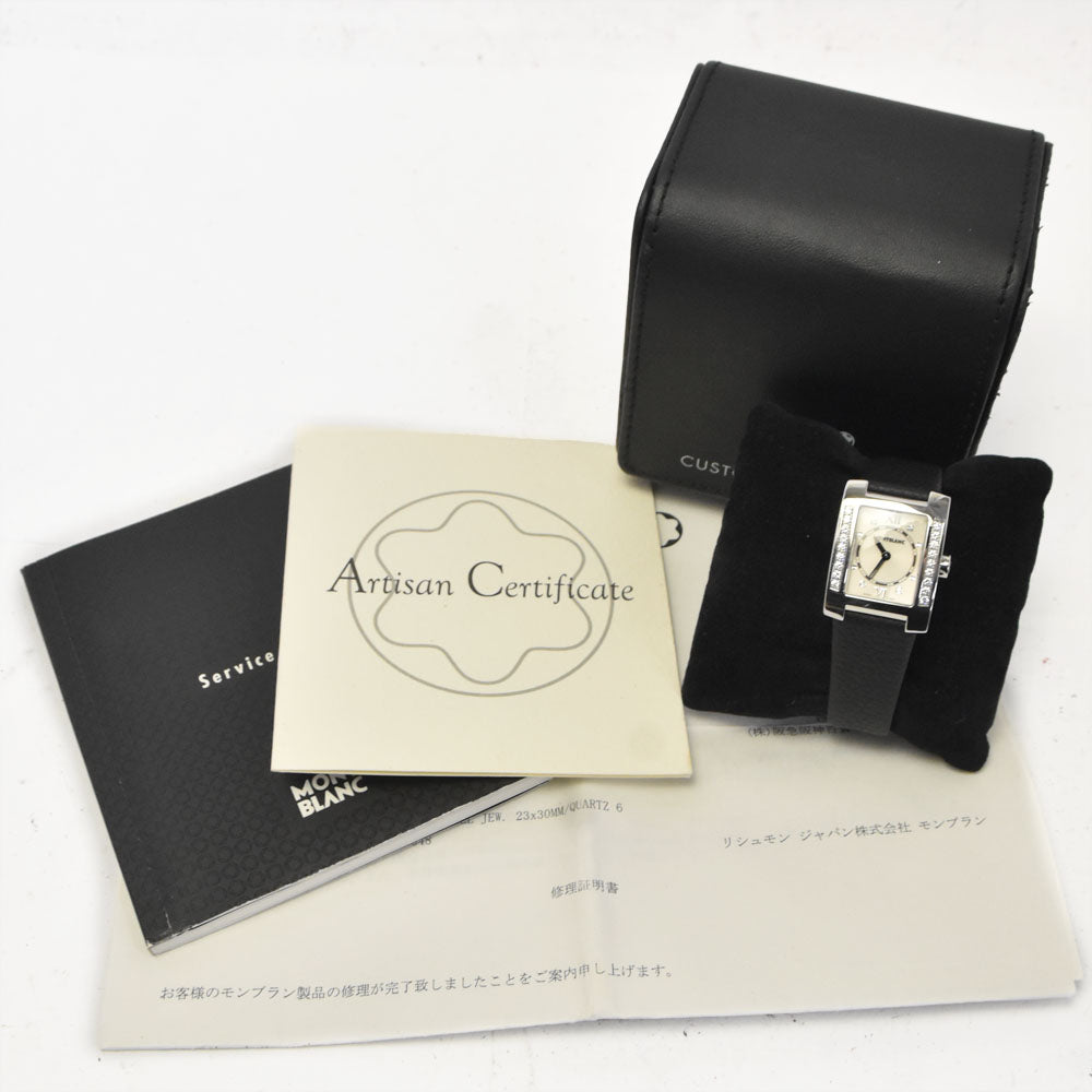 with paper MONTBLANC Profile 7047 Diamond Bezel Silver Dial Quartz Ladies
 Watch C#147021