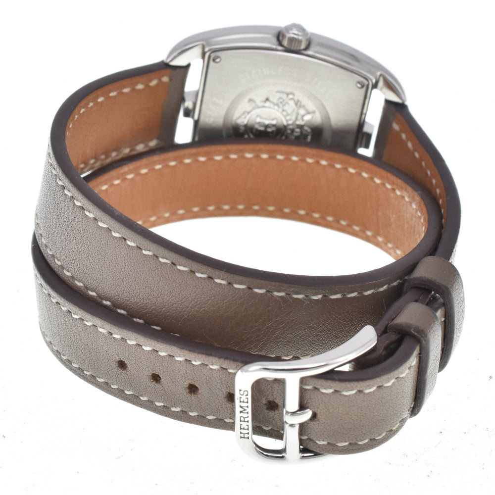 HERMES Cape Cod Tonneau CT1.210 Dubrutur white Dial Quartz Ladies
 Watch E#147027