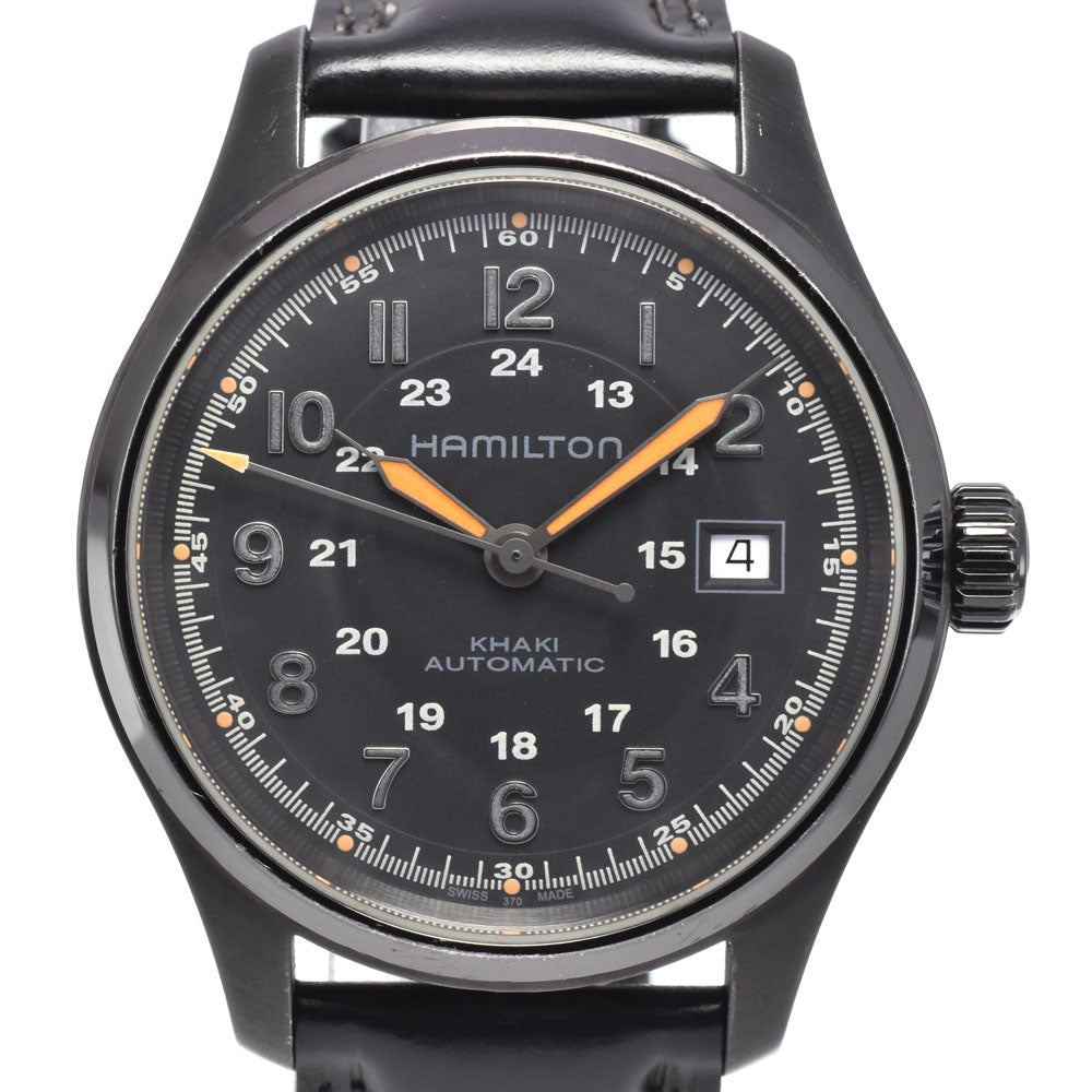 HAMILTON Khaki field H705850 see-through back black Dial Automatic Men's
 Watch E#147030