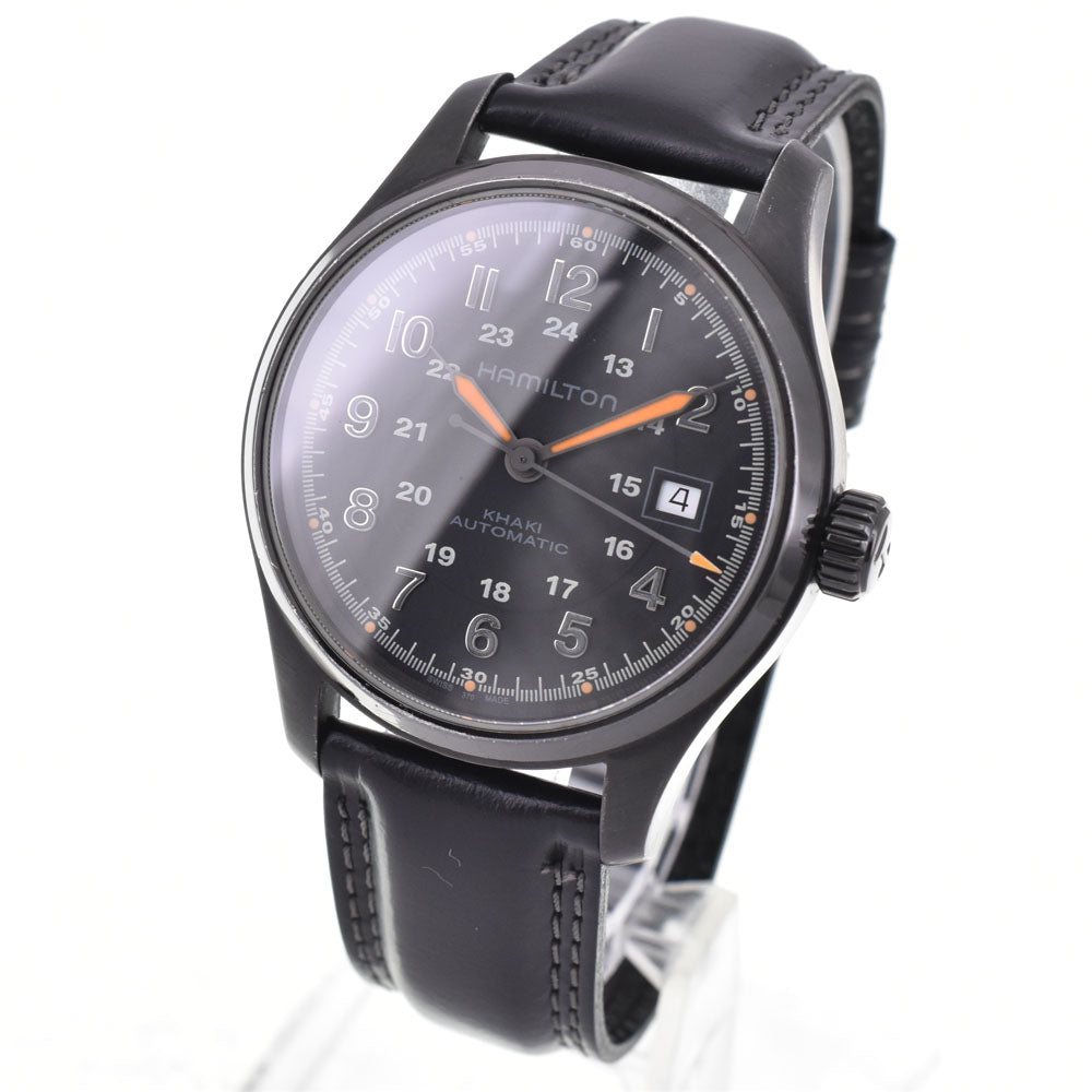 HAMILTON Khaki field H705850 see-through back black Dial Automatic Men's
 Watch E#147030