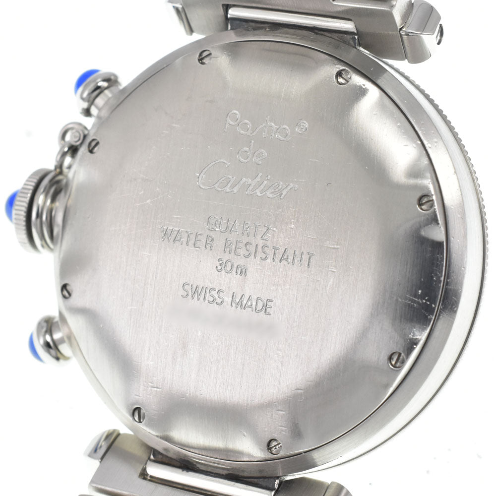 CARTIER Pasha 1.5 "chronograph W31004H3 Ivory/Silver Dial Quartz Men's
 Watch D#147035
