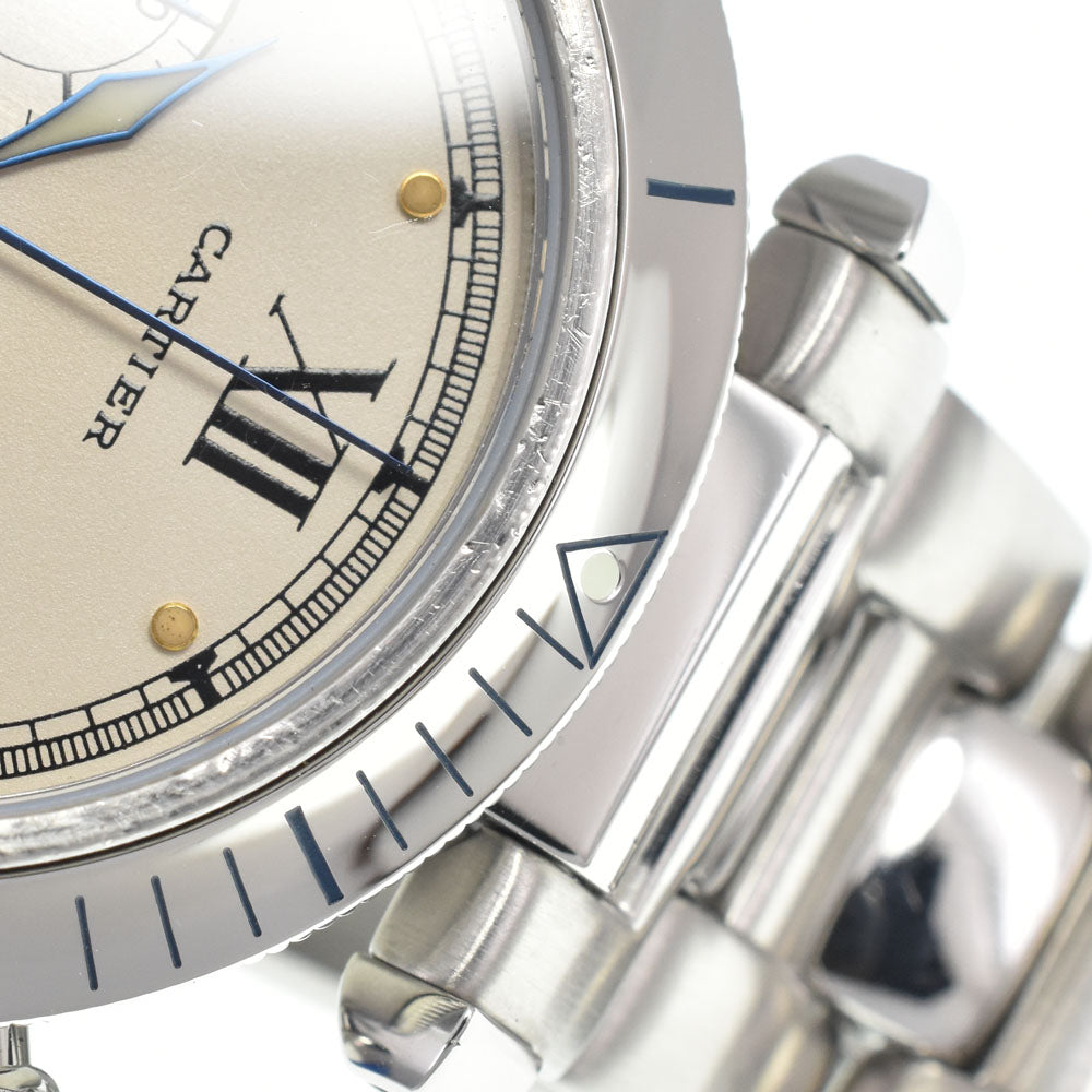 CARTIER Pasha 1.5 "chronograph W31004H3 Ivory/Silver Dial Quartz Men's
 Watch D#147035