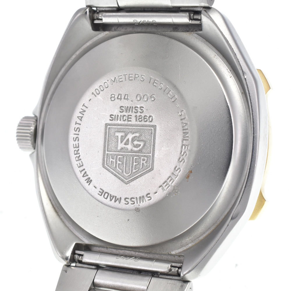 TAG HEUER Super professional 844.006 vintage black Dial Automatic Men's
 Watch I#147036
