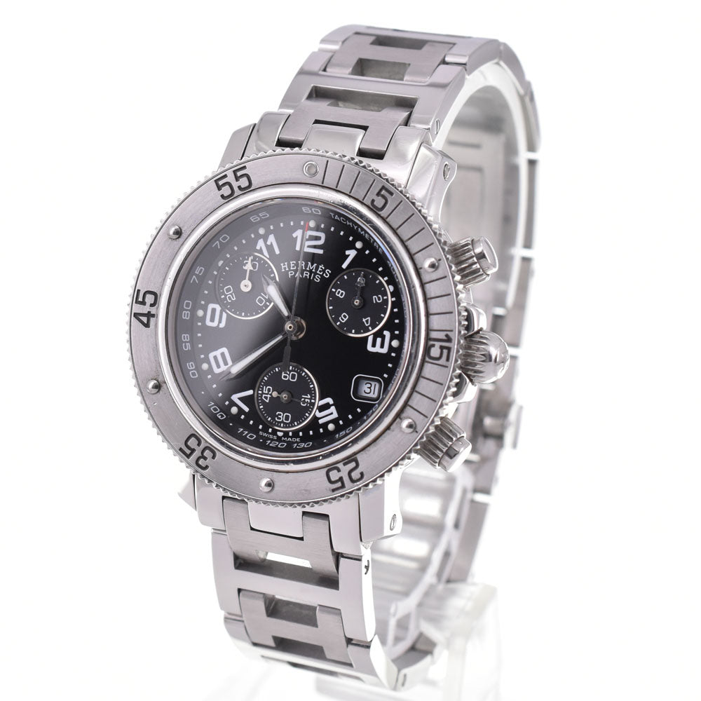 HERMES Clipper diver CL2.310 Chronograph Date black Dial Quartz Ladies
 Watch E#147037