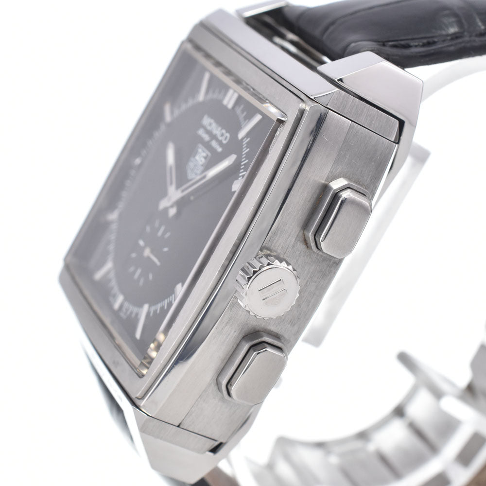 TAG HEUER Monaco 69 CW9110-0 Reversible Digital-Analog Hand Winding & Quartz black Dial Hand Winding Men's
 Watch J#147048