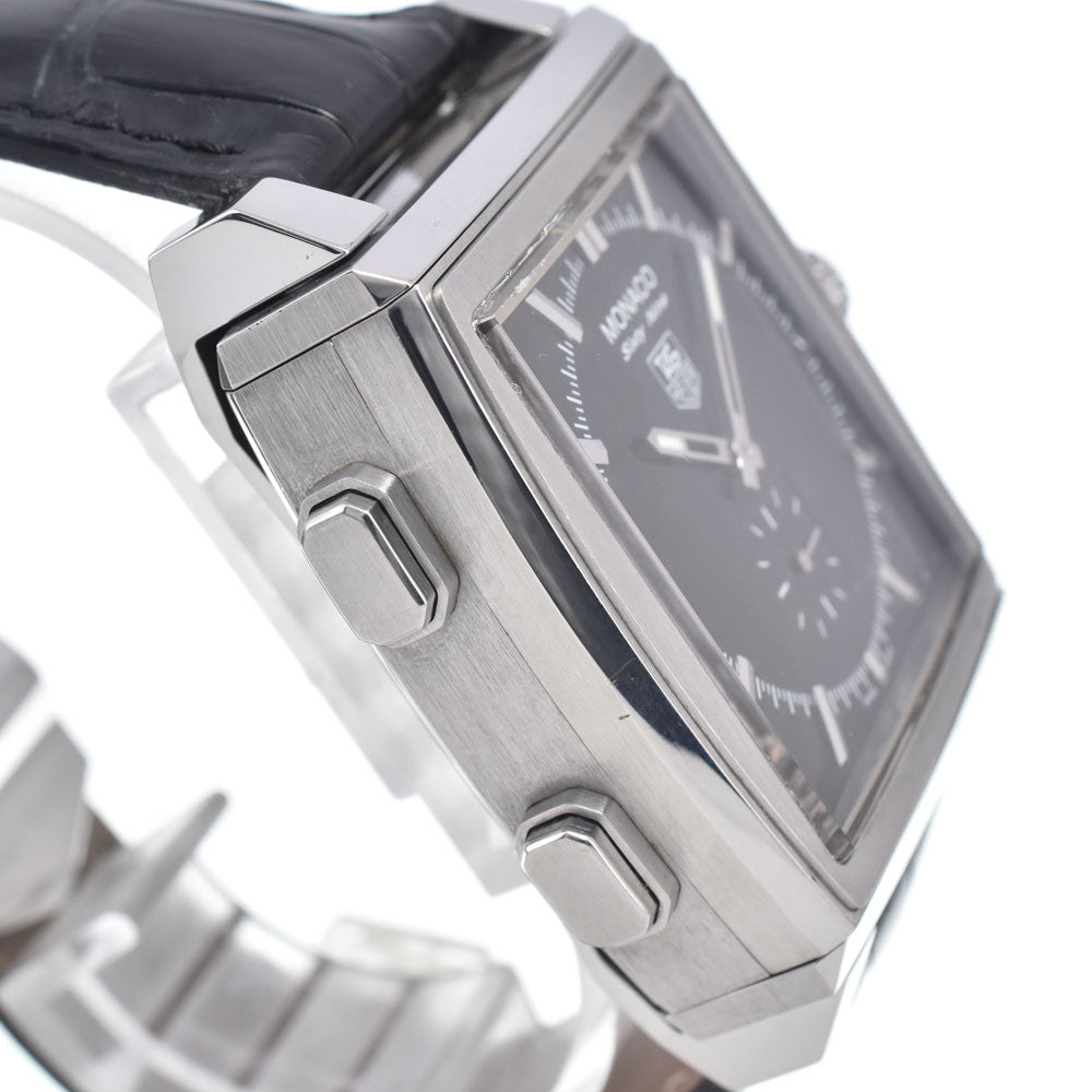 TAG HEUER Monaco 69 CW9110-0 Reversible Digital-Analog Hand Winding & Quartz black Dial Hand Winding Men's
 Watch J#147048