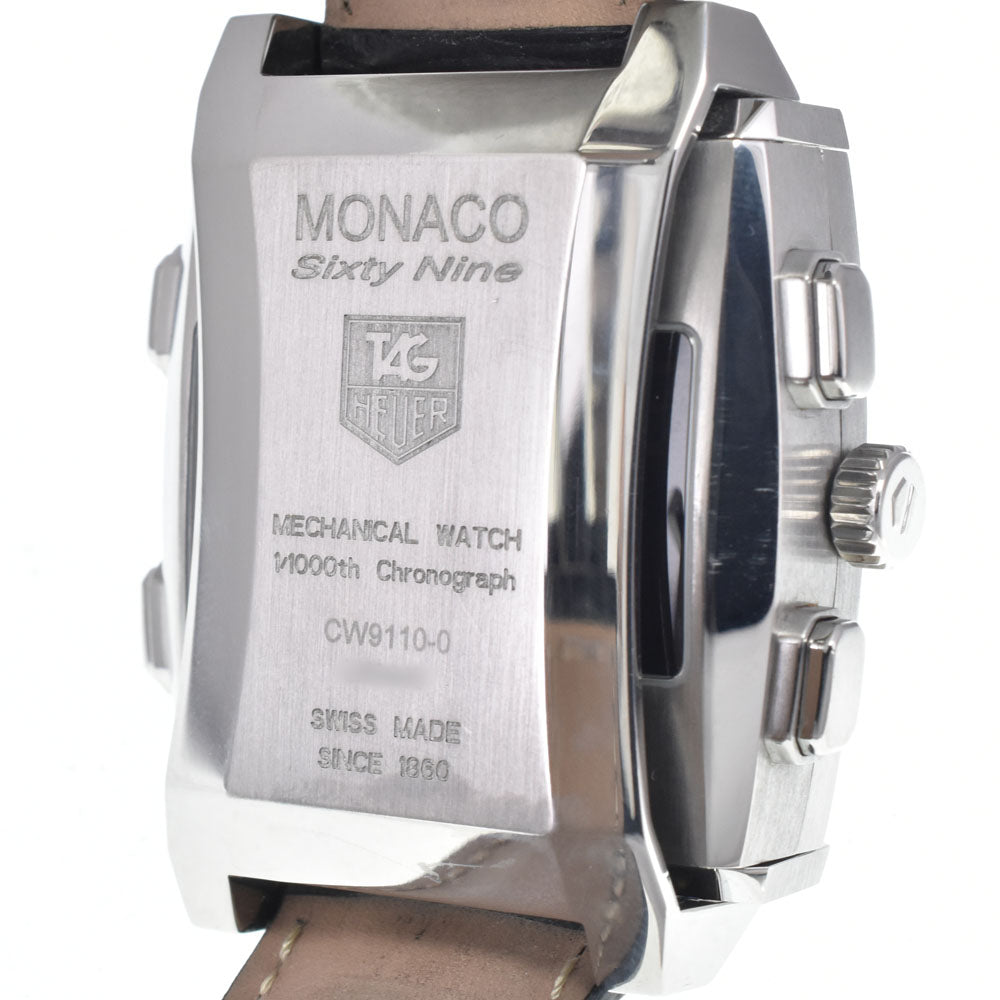 TAG HEUER Monaco 69 CW9110-0 Reversible Digital-Analog Hand Winding & Quartz black Dial Hand Winding Men's
 Watch J#147048