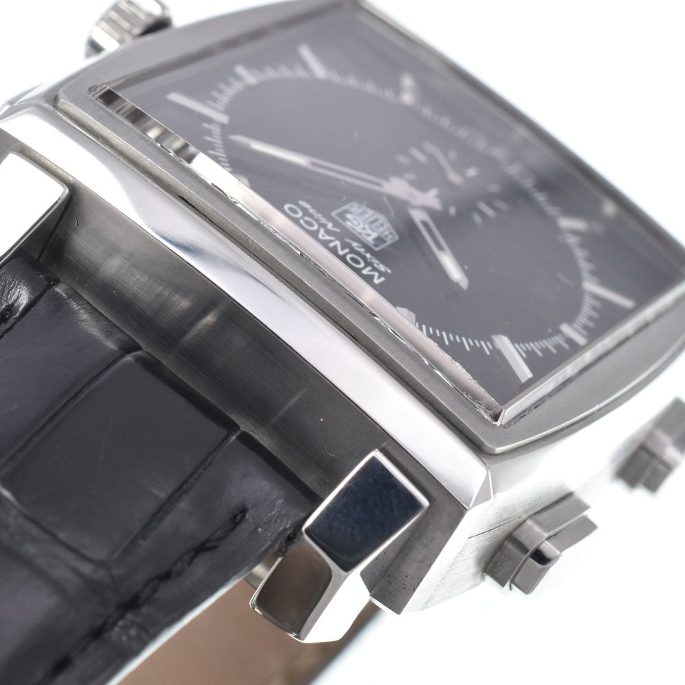 TAG HEUER Monaco 69 CW9110-0 Reversible Digital-Analog Hand Winding & Quartz black Dial Hand Winding Men's
 Watch J#147048
