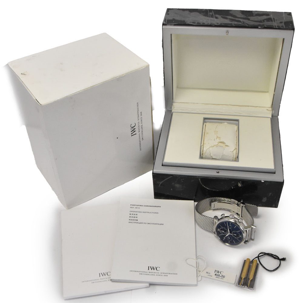 IWC SCHAFFHAUSEN Portofino IW391006 Chronograph day date black Dial Automatic Men's
 Watch D#147052