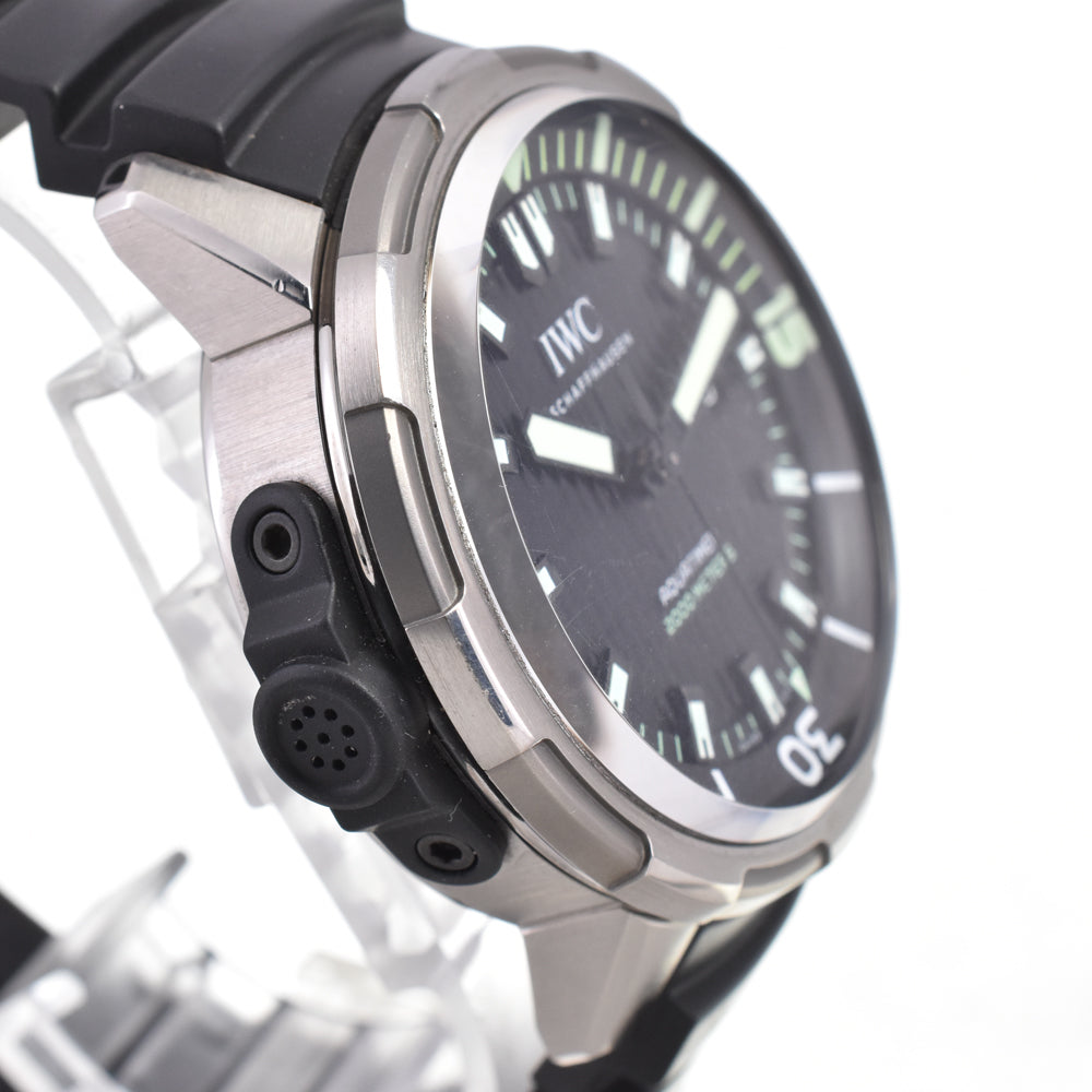 with paper IWC SCHAFFHAUSEN Aqua timer 2000 IW358002 black Dial Automatic Men's
 Watch D#147053