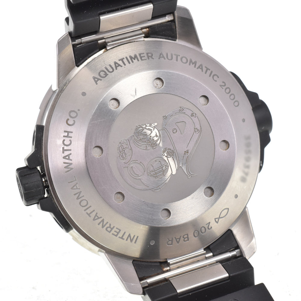 with paper IWC SCHAFFHAUSEN Aqua timer 2000 IW358002 black Dial Automatic Men's
 Watch D#147053