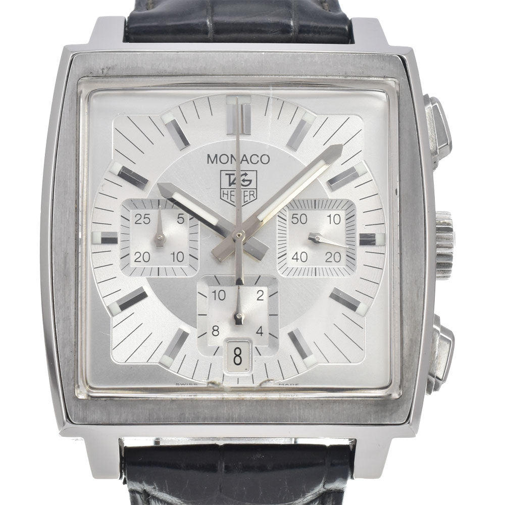 TAG HEUER monaco vintage CW2112 Silver Dial Automatic Men's
 Watch E#147060