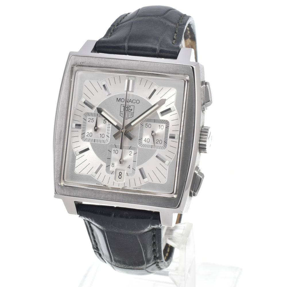 TAG HEUER monaco vintage CW2112 Silver Dial Automatic Men's
 Watch E#147060