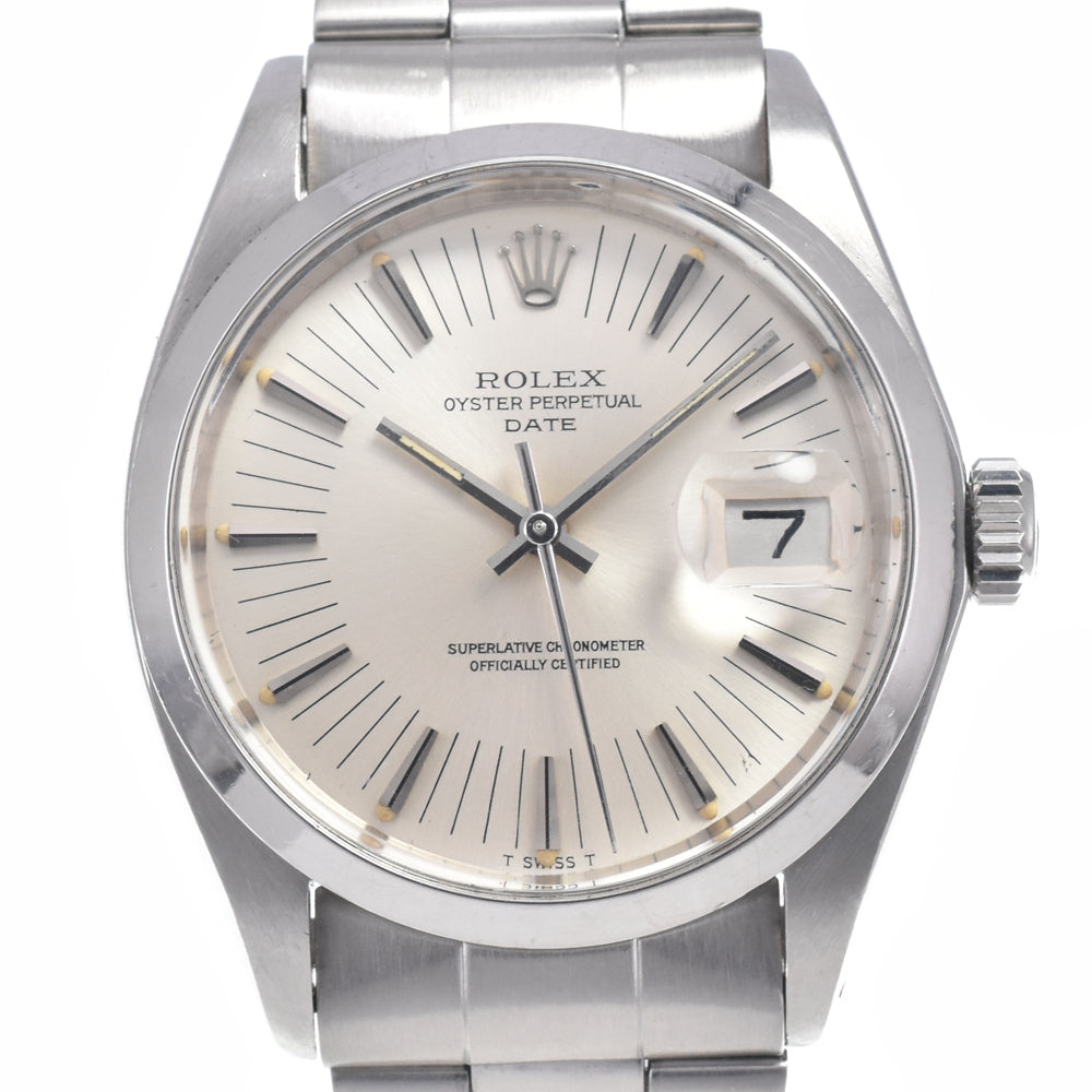 with paper ROLEX Oyster perpetual date 1500 vintage Cal.1570 Silver Dial Automatic Men's
 Watch I#147062