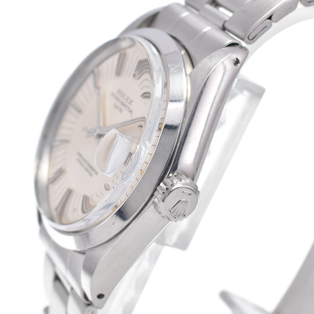 with paper ROLEX Oyster perpetual date 1500 vintage Cal.1570 Silver Dial Automatic Men's
 Watch I#147062