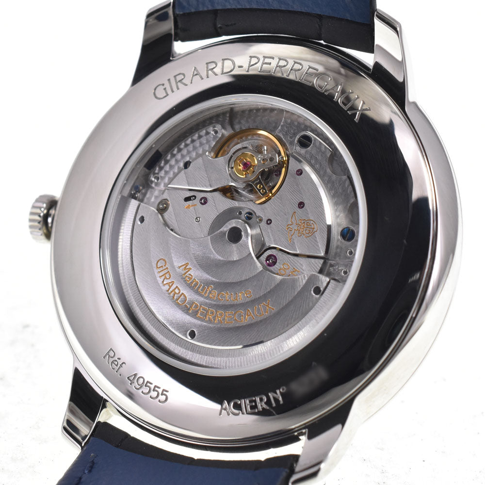 with paper GIRARD-PERREGAUX 1966 49555-11-434-BH6A Date blue Dial Automatic Men's
 Watch C#147067