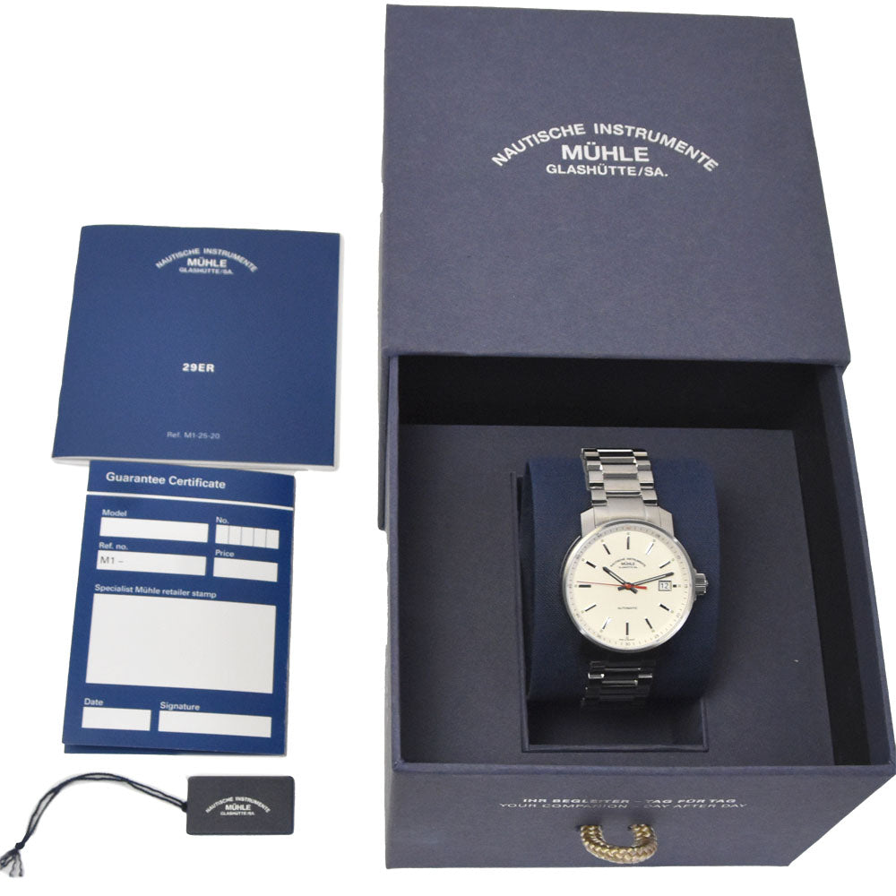 with paper Muhle Glashutte 29er M1-25-21-MB Silver Dial Automatic Men's
 Watch C#147069