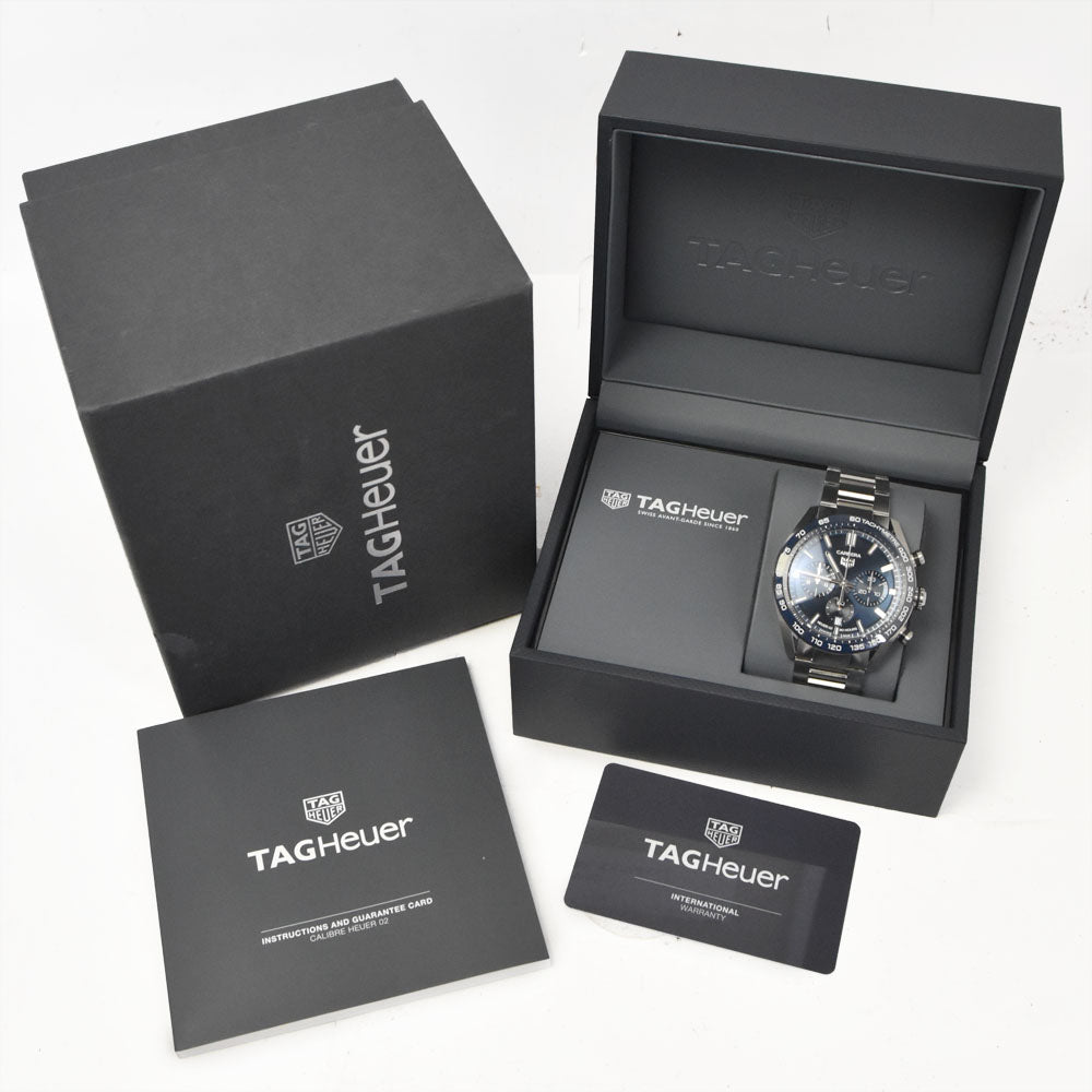 with paper TAG HEUER Carrera CBN2A1A.BA0643 Date Chronograph blue Dial Automatic Men's
 Watch C#147074