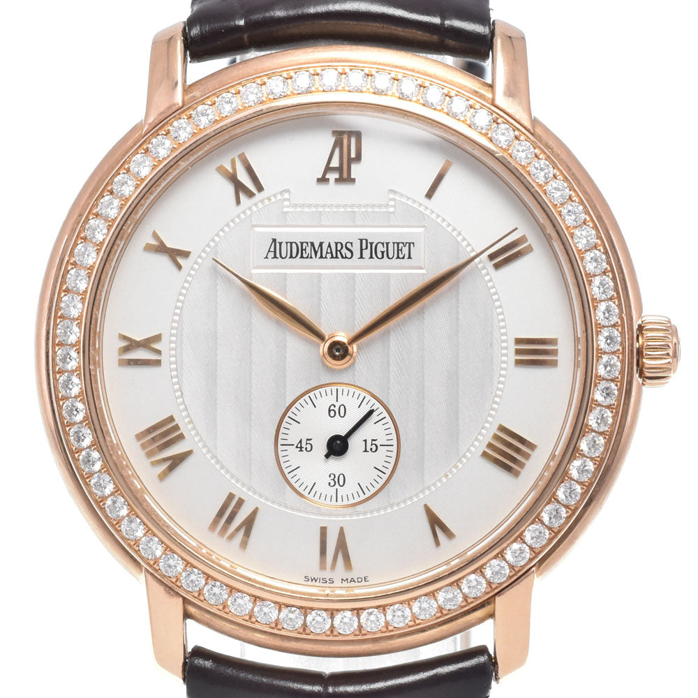AUDEMARS PIGUET Jules Audemars 15103OR.ZZ.A001CR.01 K18PG / leather Silver Dial Hand Winding Men's
 Watch J#147076