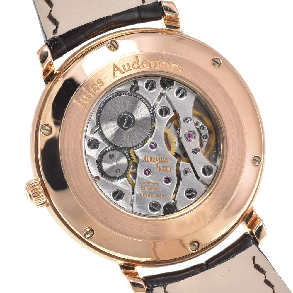 AUDEMARS PIGUET Jules Audemars 15103OR.ZZ.A001CR.01 K18PG / leather Silver Dial Hand Winding Men's
 Watch J#147076