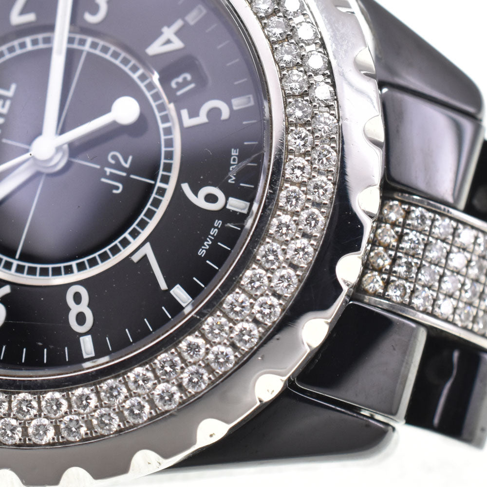 CHANEL J12 H1338 diamond black Dial Quartz Ladies
 Watch G#147077